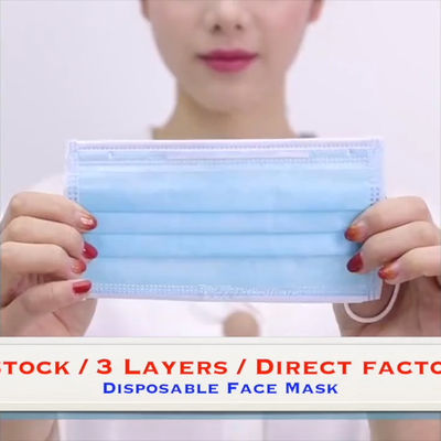 Nicht gesponnene Wegwerfmasken Earloop, medizinische chirurgische 3ply Gesichtsmaske
