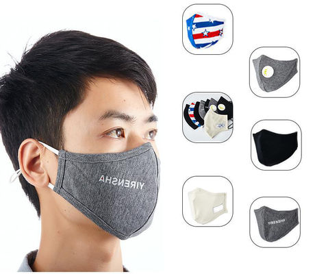 Schwarze wiederverwendbare waschbare Baumwollgesichtsmasken Kupfer-Ion Masks PM2.5 erwachsene