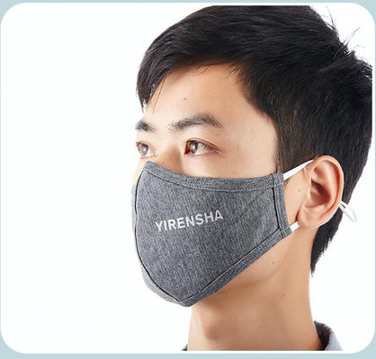 Erwachsen-Grey Cotton Washable Copper Ion-Maske mit justierbaren Ohr-Schleifen